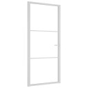  Innerdør 93x201,5 cm hvit ESG glass og aluminium