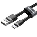 Baseus Cafule 1m USB-C Kabel 3A Grå-Svart