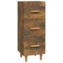 vidaXL Skjenk røkt eik 34,5x34x90 cm konstruert tre