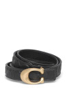 Coach 25Mm Sculpted C Embossed Belt   Black   S