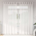  Voile gardiner med stanglommer 2 stk hvit 8721158552594