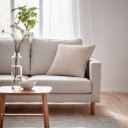 Pyntepute 45x45 cm   Sandfarget sofapute med fløyelslook   Myk pute til sofaen   Borg Living
