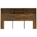 vidaXL Sengegavlskap røkt eik 180x19x103,5 cm