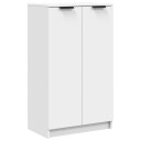 vidaXL Skoskap hvit 59x35x100 cm konstruert tre