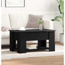  Svart Eik Kaffebord 79x49x41 cm Laget av konstruert tre