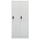 vidaXL Garderobe lysegrå 80x50x180 cm stål