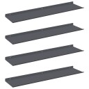 vidaXL Flytende hylle 4 pcs Antrasitt 80 x 18 x 2,5 cm Stål