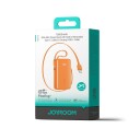 Joyroom JR-PR2 35 W 10 000 mAh powerbank med innebygde USB-C- og Lightning-kabler Oransje