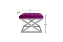 Gillie Sittepuff 40 cm   Sølv/Fuksia