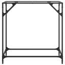  Konsollbord med gjennomsiktig glassplate 80x35x81 cm stål 846018