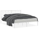vidaXL Sengeramme i metall med sengegavl hvit 160x200 cm 8721012250222