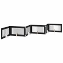 Vidaxl Foldbar Hundegitter Med Stativer 6 Stk. Svart Eik 602 cm
