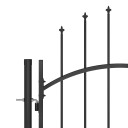  Gjerdeport med spydtopp 5x2,25 m svart
