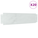vidaXL Plenkanter 20 pcs sølv 100 x 25 cm Galvanisert stål