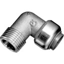 Roth vinkel 15 x 1/2" nippel, push-in beslag i rustfritt stål
