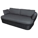 Cane line Loungesofa Basket Graphite Kunstrotting inkludert Airtouch putesett i grå