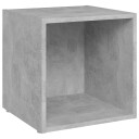 vidaXL TV-benker 4 stk betonggrå 37x35x37 cm sponplate