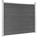 vidaXL Gjerdepanelsett WPC 526x146 cm svart