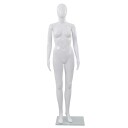 Mannequin kvinne helkropp med base i glass blank hvit 175 cm