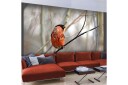 Fototapet Bullfinch In The Forest 250x193 - Artgeist sp. z o. o.