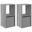 Nattbord 2 pcs Grå Sonoma 30,5 x 27 x 59,5 cm Konstruert tre