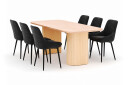 Scandinavian Choice Kopparbo Spisegruppe 200x90cm med 6 Alsarp Spisestoler   Naturell