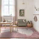 Barneteppe Soft Bunny rosa/krem Størrelse: 160 x 230 cm