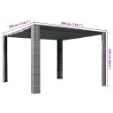 vidaXL Paviljong med tak polyrotting 300x300x200 cm grå og antrasitt