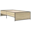  Sengeramme sonoma eik 90x200 cm konstruert tre og metall 8721012987685
