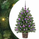  Kunstig juletre med 150 LED med stativ grønn 95 cm PE og PVC