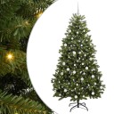  Kunstig juletre med LED  stripelys grønn 180 cm PVC og metall