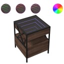  Salongbord med Infinity LED brun eik 40x40x51 cm 847721