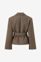 Gina Tricot   Kåpe Herringbone Short Coat   Brun