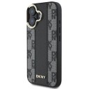 DKNY Magsafe iPhone 16-etui med rutete mønster - svart