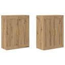 Vegghengt skap Veggmontert 2 pcs Artisan Eik 69,5 x 34 x 90 cm