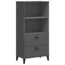  Bokhylle VIKEN antrasitt grå 60x35x123 cm heltre furu 8721012310483