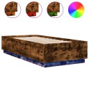  Sengeramme med LED-lys røkt eik 100x200 cm konstruert tre 8721012273641