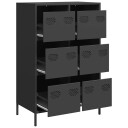  Highboard svart 68x39x101,5 cm stål 8721102929779