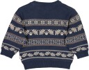 Wheat Jacquard Pullover Julius Sea Storm Baby (92 / 2 år)