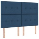  Boksen Seng med Madrass Blå 140x190 cm Stof