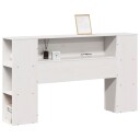 Hodegavl med oppbevaring hvit 120 cm heltre furu