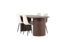 Härön Spisegruppe 200 cm Oval med 4 Polar stoler   Mocca/Beige