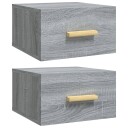vidaXL Veggmonterte nattbord 2 stk sonoma eik 35x35x20 cm
