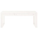 vidaXL Hagebenk hvit 110x38x45 cm heltre furu