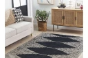 Bathinda Ryeteppe 140x200 cm - Svart/hvit