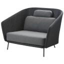 Cane-line Mega Lounge lenestol Graphite inkl. Airtouch-putesett