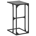  Sidebord med svart glassplate 40x30x61,5 cm stål 846037
