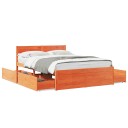  Sengeramme uten madrass voksbrun 120x200 cm heltre furu 8721102672514