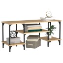 vidaXL TV-benk sonoma eik 102x35x45,5 cm konstruert tre