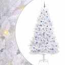 vidaXL Kunstig sammensatt juletre med 300 LED Hvit 240 cm PVC og stål